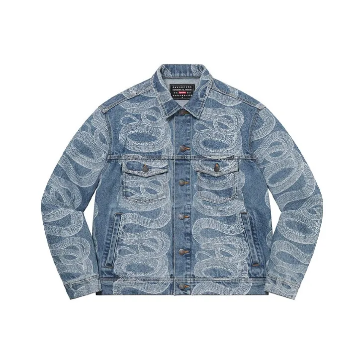 Supreme X Hysteric Glamour Snake Denim Trucker Jacket-3