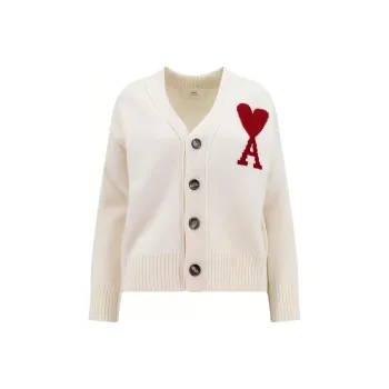 AMIPARIS Red Ami De Coeur Cardigan