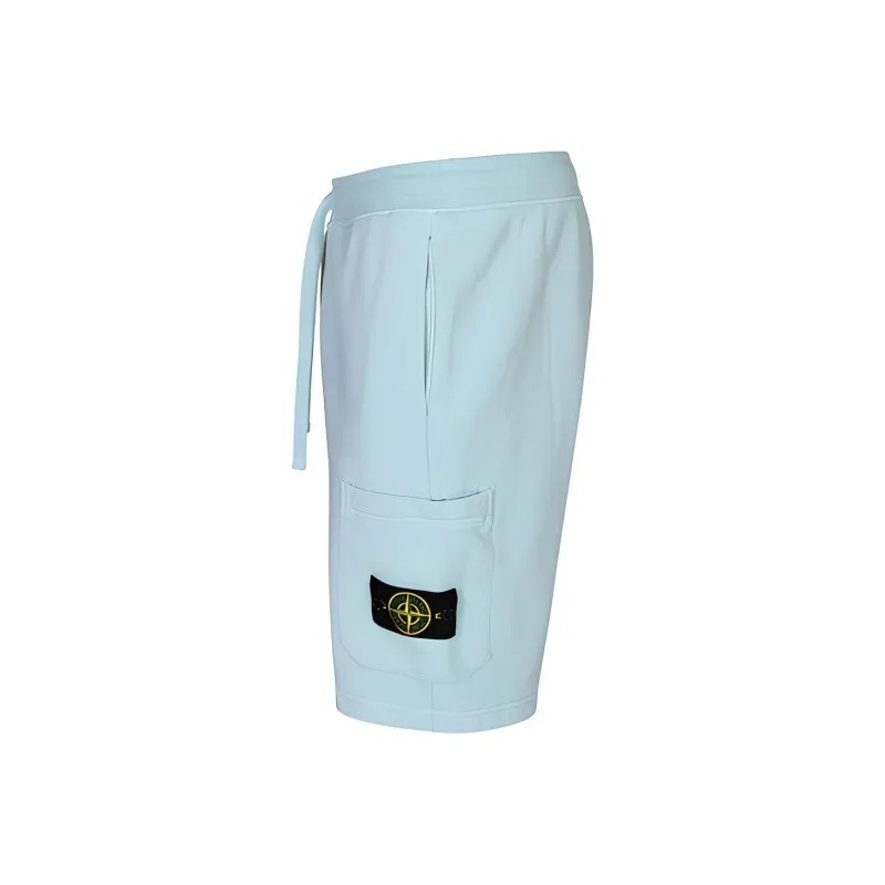 STONE ISLAND 64651 Cotton Fleece Garment Dyed Shorts-2