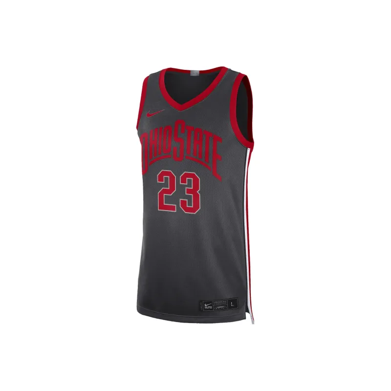 Nike College Dri Fit LeBron James Ohio State Jersey-0