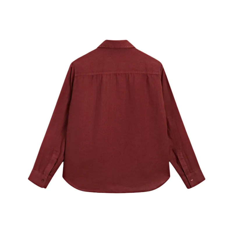 Massimo Dutti Shirt Women's Dark Red-1
