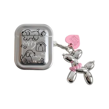 Wei Xin Compatibility Apple AirPods 4/2/3/4th Generation/AirPods Pro/Pro 2 TPU Line Puppy Pendant Headphone Cases