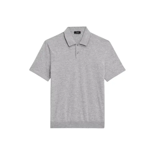 THEORY Polo Shirts Men Gray