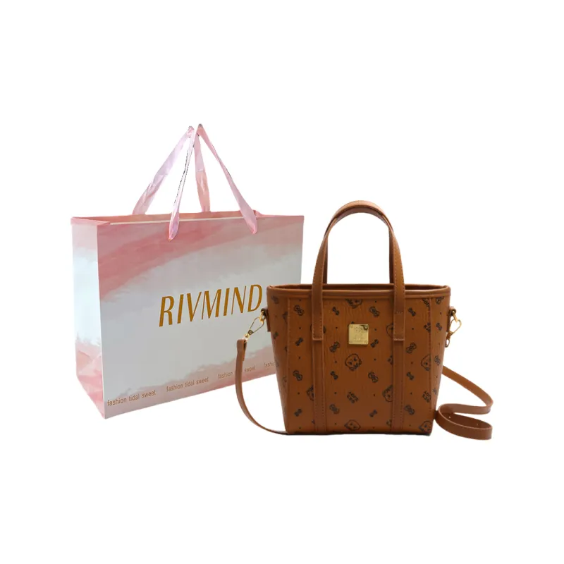 RIVMIND PU Handbag Women's White/Brown/Pink/Black-12