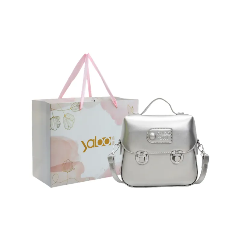Yalu PU Handbag Unisex White/Silver/Black/Pink/Yellow-7