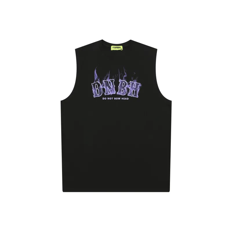 DNBH Loose Fit 100% Cotton Breathable Sleeveless Sports Shirt Unisex Multiple Colors-2