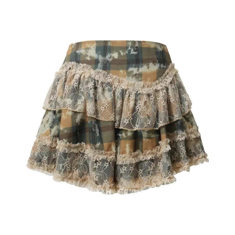 BEAR UNION Casual Short Skirts Women's Yellow-1