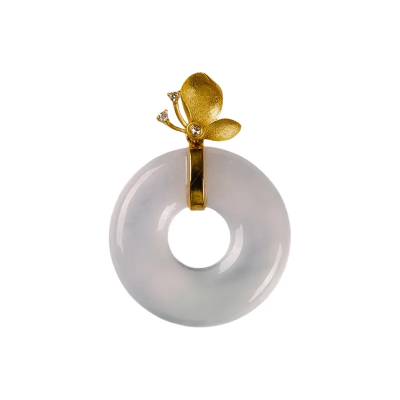 Execute The Blessing Ice Type Jadeite Pendants Unisex-0