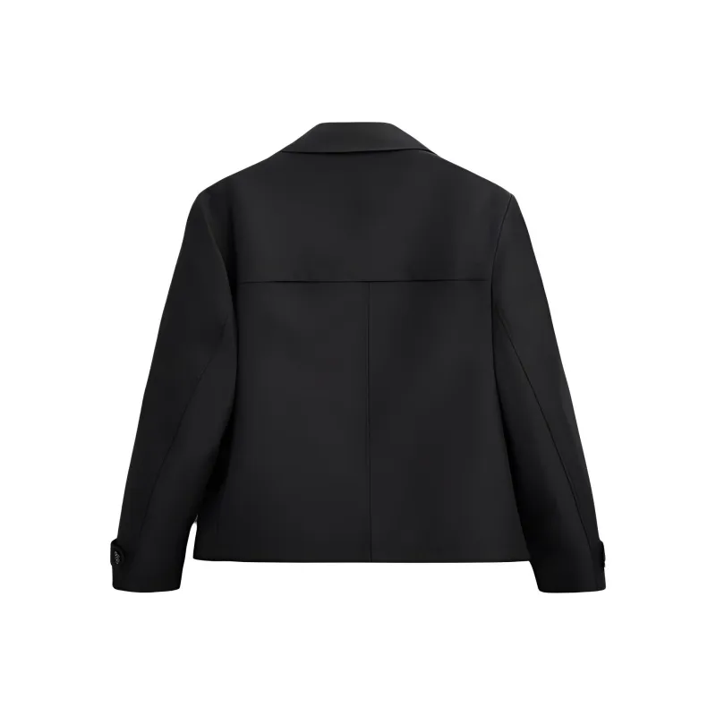 ZARA Trench Coats Men Black-1
