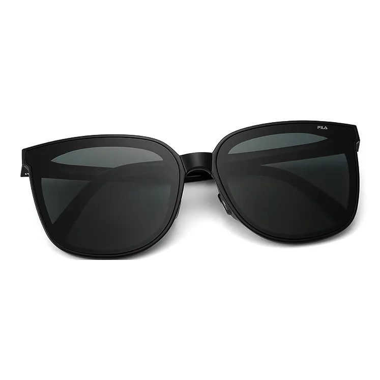 FILA TR/Memory Plastic Cat Eye Sunglasses Unisex Black, Caramel, Milk Tea Gray-2