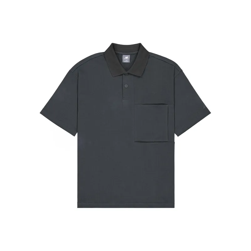 New Balance Polo Shirt Unisex Dark Gray-0