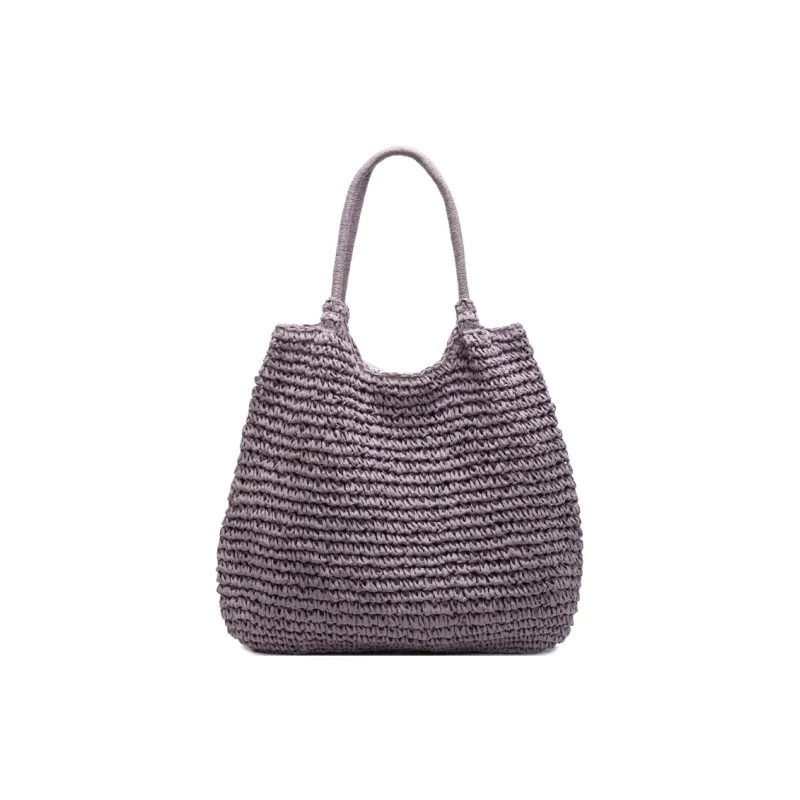 Wenpercy Straw Woven Shoulder Bag Regular Women's Multicolor-15