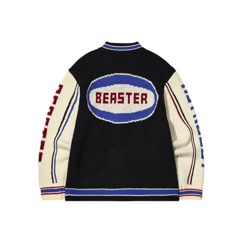 BEASTER 블랙 남녀공용 니트웨어