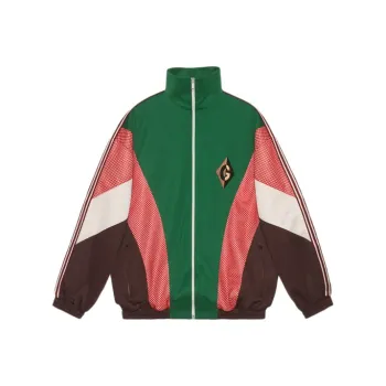 GUCCI Jackets & Coats Men's Green Brown Ivory