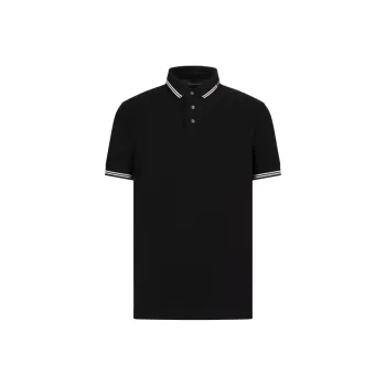 EMPORIO ARMANI Jersey Polo Shirt With Placed Logo
