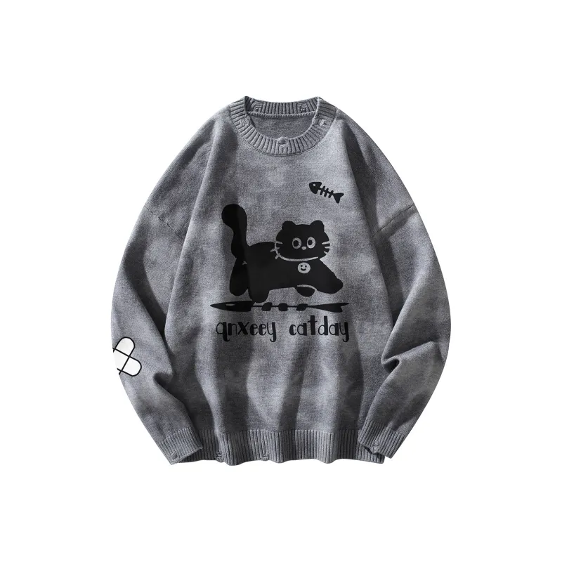 Qnxeey Sweaters Unisex-6