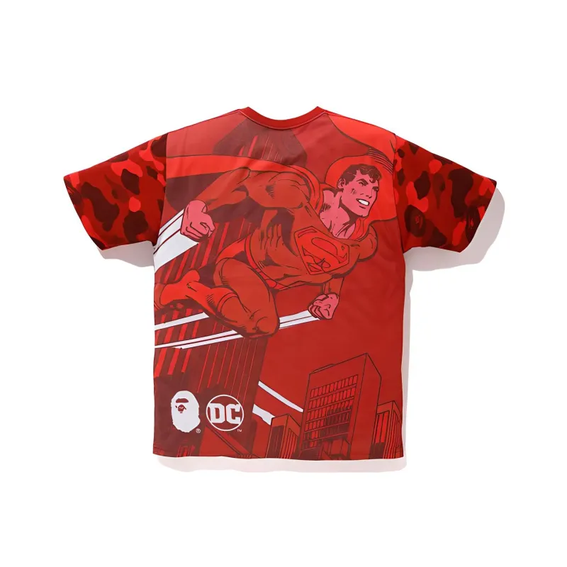 A BATHING APE X Dc Superman Color Camo Tee-1
