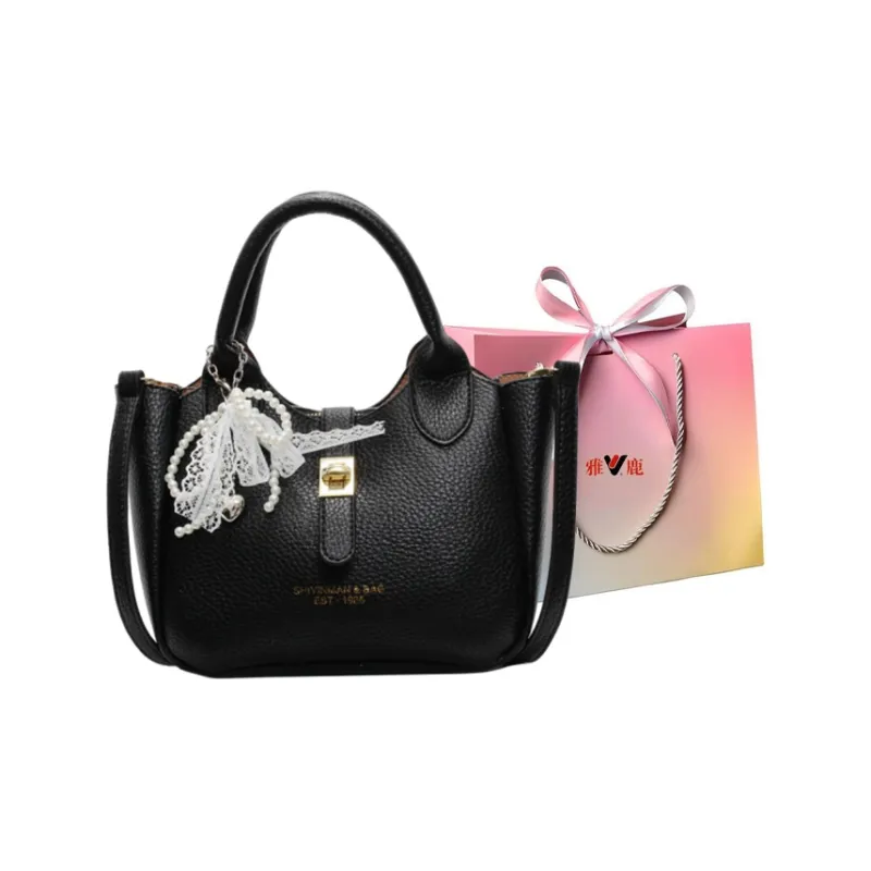 Yalu PU Shoulder Bag, Crossbody Bag, Handbag Women's Black/Ecru/Pink/Blue-0