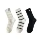 3 Pack (A-White Miu+White Stripes+Black Heart)