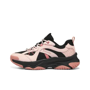 Skechers Street Moonlit Shoes Durable Breathable Moisture Wicking Low Top Casual Shoes Women's Black Pink