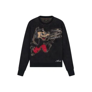 AMIRI Brushed Mohair Record Wolf Crew