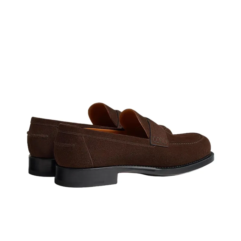 HERMES Interview Casual Shoes Men's Dark Brown-3