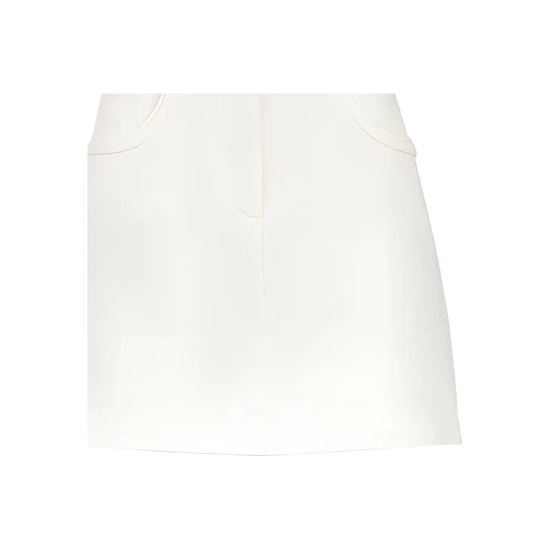 FENDI Denim Short Skirts Women's White-3