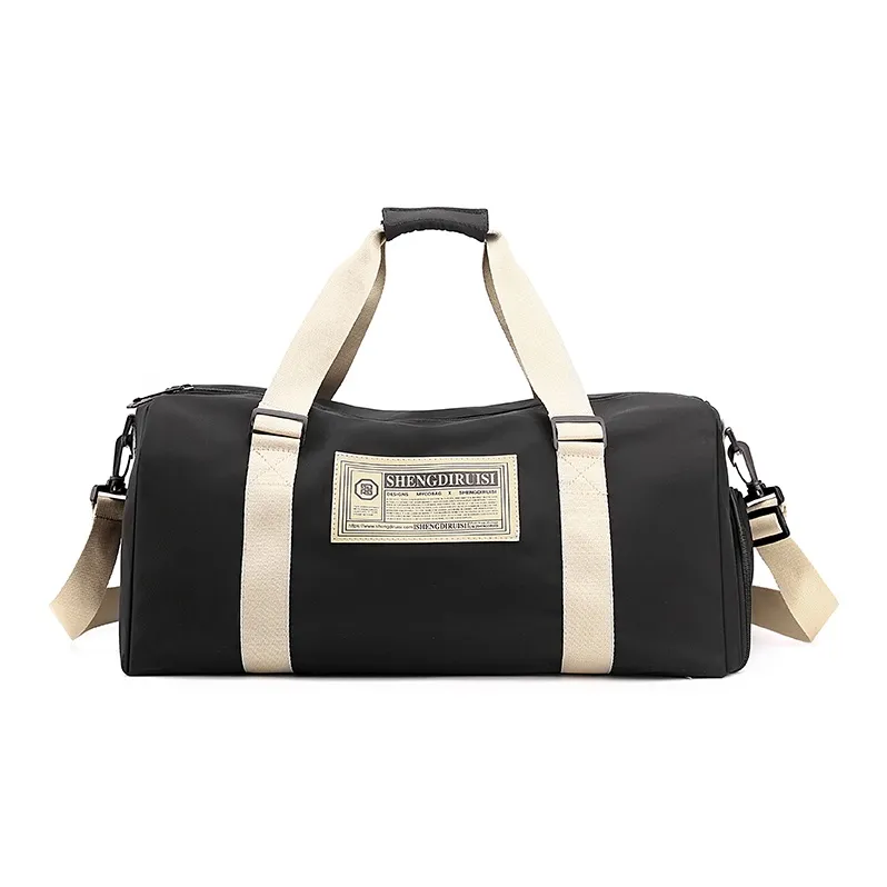 OUZIHUANG Nylon Travel Bag Unisex Black/Green/Pink Blue/Burgundy-0