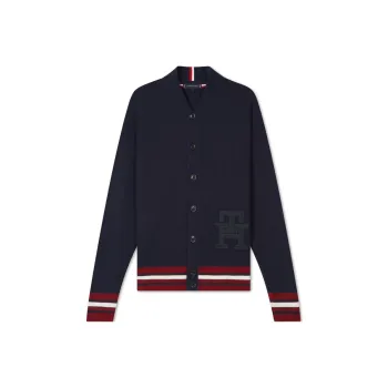 Tommy Hilfiger Knitted Fabric Cardigan Men's Navy Blue