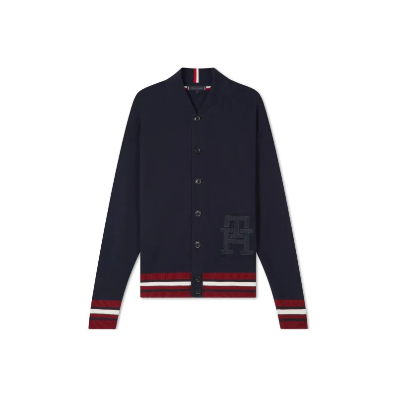 Tommy Hilfiger Knitted Fabric Cardigan Men's Navy Blue-0