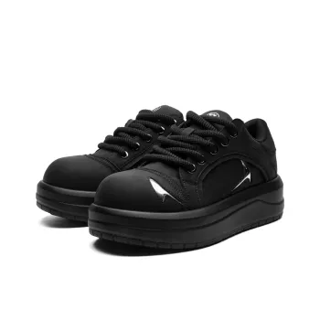 ZONEJOY Anti Slip Wear Resistant Skateboard Shoes Unisex Black