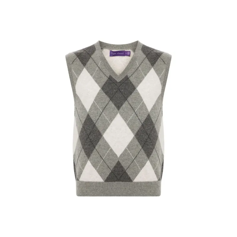 Polo Ralph Lauren Purple Label Argyle-Knit Sleeveless Vest-0