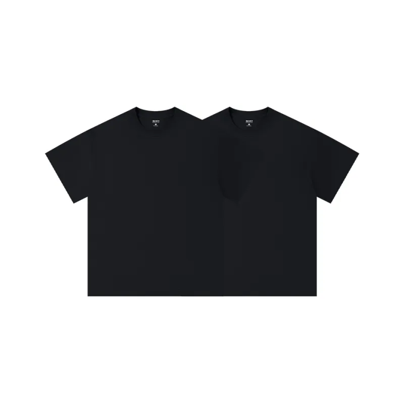 MIANDEMEIXUE Loose Fit Casual Inner Short Sleeved T Shirt Unisex Solid Color-39