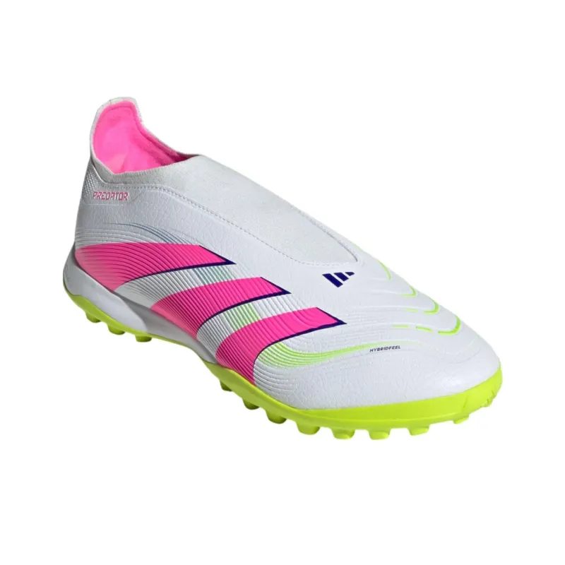 Adidas Predator League Laceless Turf Cloud White Lucid Pink Lucid Lemon-2