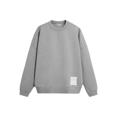 ZARA Sweatshirt Men's Zebra Print Gray