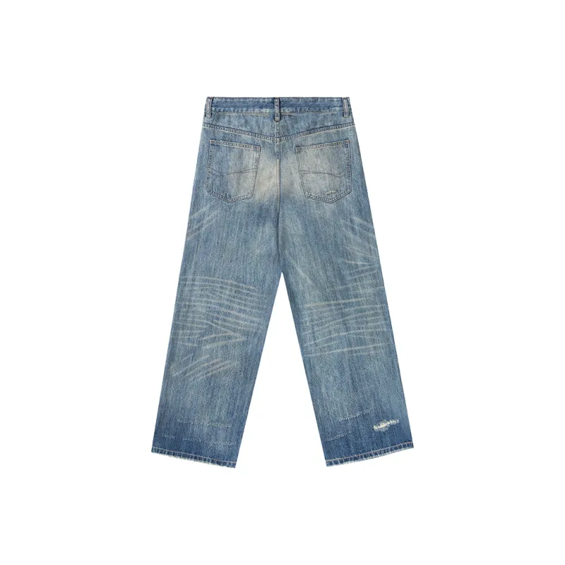 ZENGZHI Jeans Unisex Nostalgic Blue-1