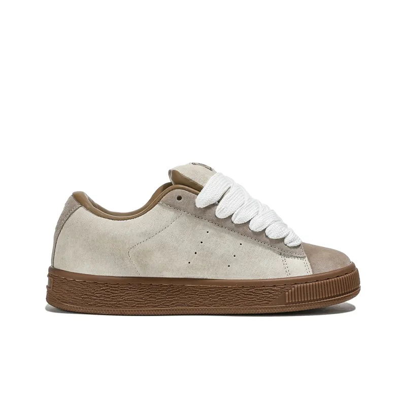 FERW Cocoa Cruise Coverage Slip Resistant, Balanced, And Breathable Low Top Skateboard Shoes Unisex Tea Brown-1