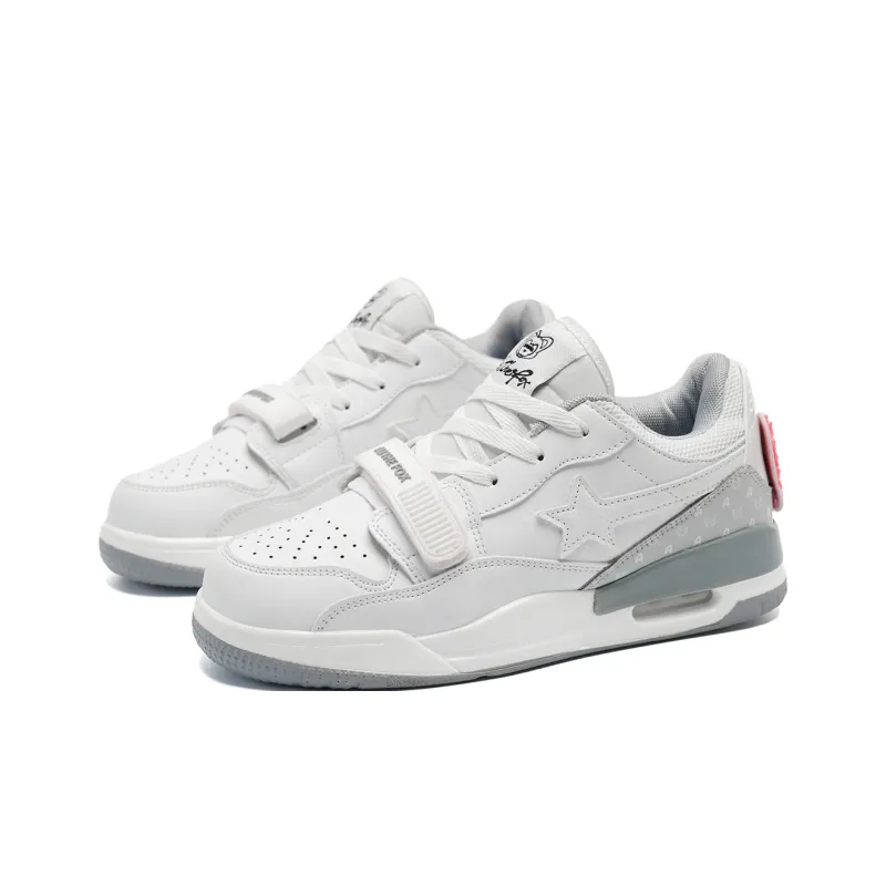 ALI THE FOX Casual Shoes Unisex White Gray-2