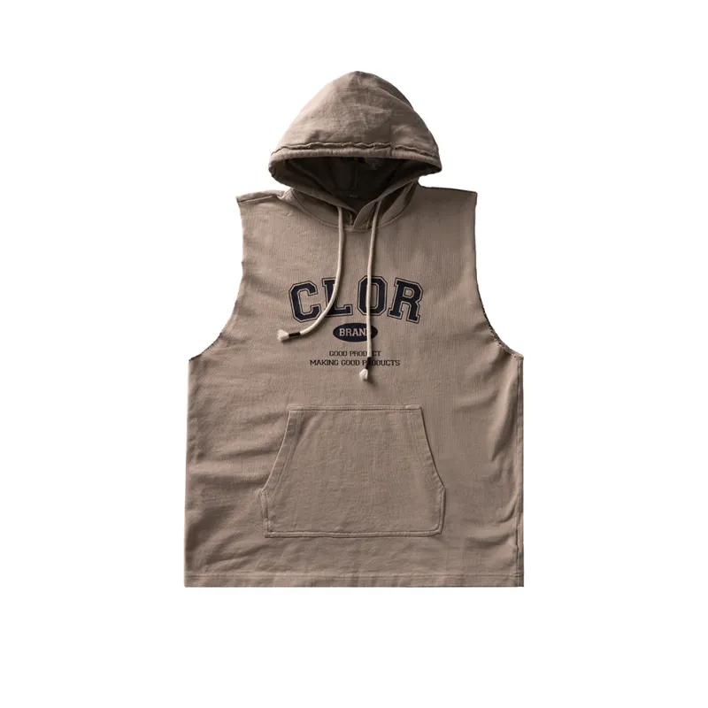 CLOR Tank Tops Unisex Khaki-0