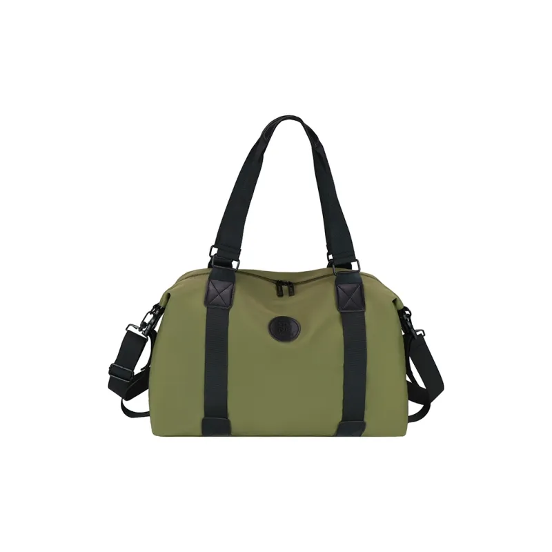 OUZIHUANG Nylon Travel Bag Unisex Khaki/Pink/Green/Black/Brown/Orange-10