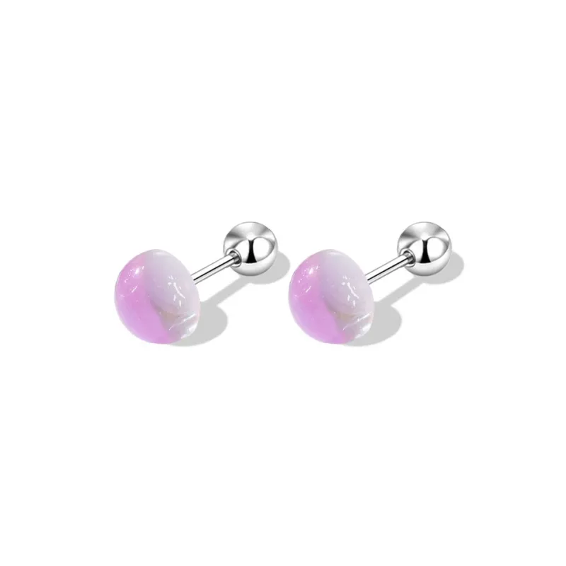 Shiban Titanium Steel Stud Earrings Women's-7