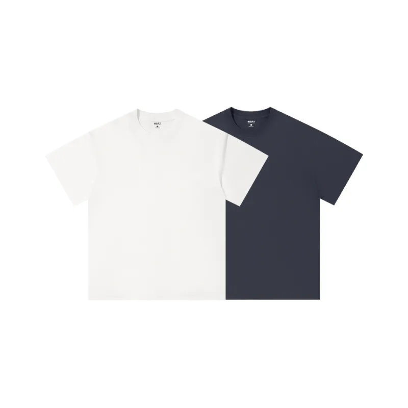 MIANDEMEIXUE Loose Fit Casual Inner Short Sleeved T Shirt Unisex Solid Color-43