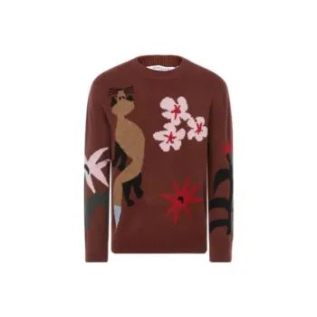 Maison Kitsune Sweaters Men Maroon