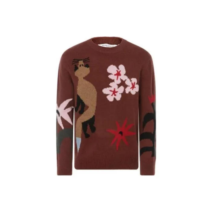 Maison Kitsune Sweaters Men Maroon-0
