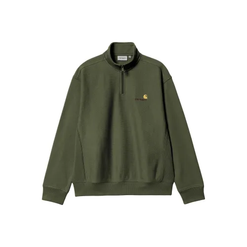 Carhartt WIP American Script FW24 Half Zip SweatLLR Unisex Green