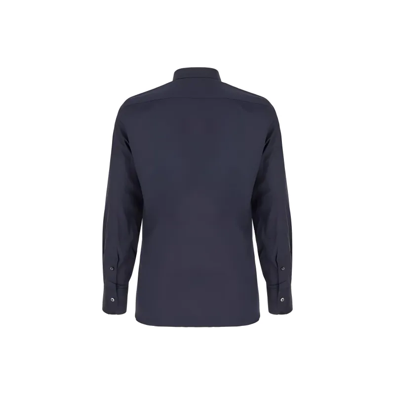 Ermenegildo Zegna Buttoned Curved Hem Shirt-1