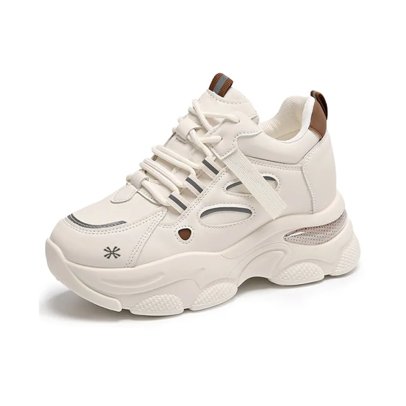YUZHAOLIN Anti-Slip And Wear-Resistant Height Increasing Low-Top Chunky Sneakers Women's-14