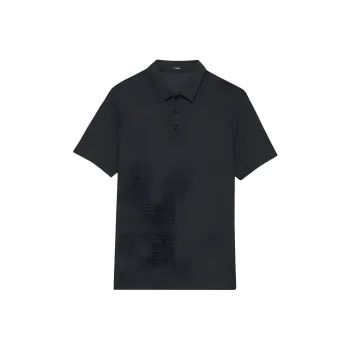 THEORY Bron Short Sleeved Knitted Polo Shirt
