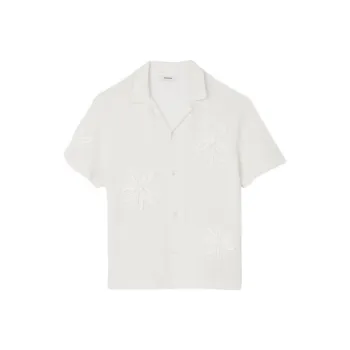 Sandro Floral appliqué Crochet Shirt