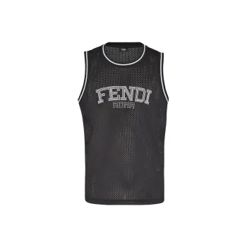 FENDI Logo embroidered Tank Top